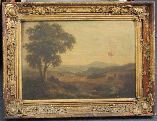 Attributed to Joseph Clover (1779-1853) Scene in the Trossachs and two other landscapes, 18 x 26.75in.